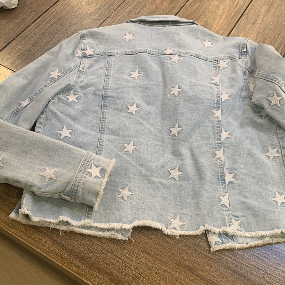 Generation Live Light Denim Jacket With White Sta… - image 5